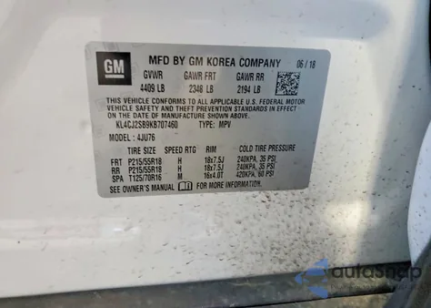 2019 Buick Encore Sport Touring z USA, uszkodzony, nr VIN KL4CJ2SB9KB707460